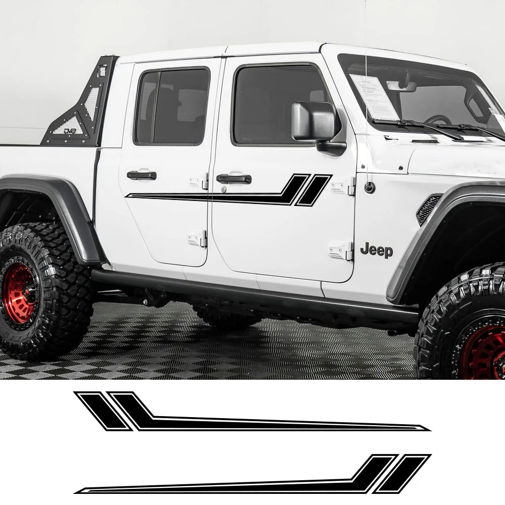 

Pickup Door Side Skirt Stripes Sticker For Jeep Gladiator JT Truck Graphics Decor Decal Vinyl Film Cover Auto Tuning Accessories