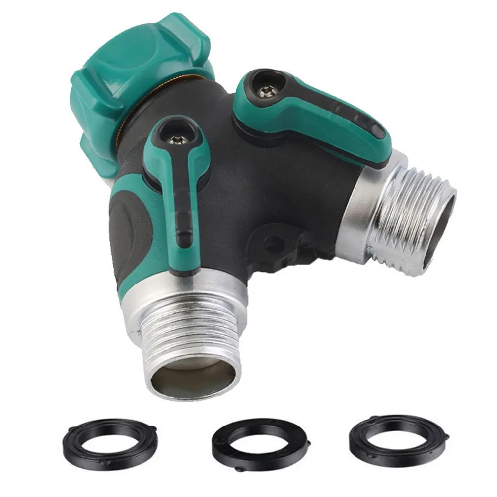 

2 Way Hose Splitter Garden Hose Adapter Heavy Duty Hose Adapter Splitter Quick Connection