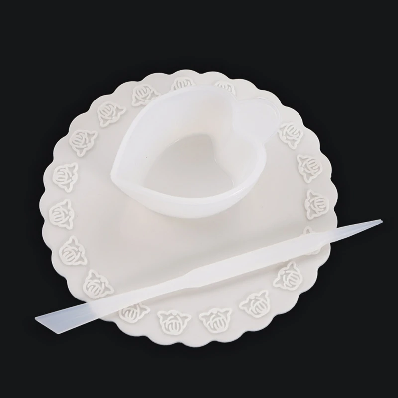 

32CE 1 Set Reusable Mixing Nonstick Measuring Cups Silicone Stirrers Crystal Epoxy Resin Glue DIY Crafts Jewelry Making Tools