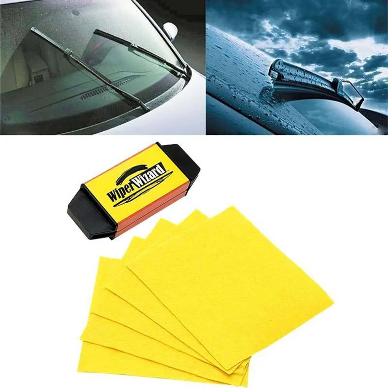 Hot 12.5X4.8cm Car Wiper Wizard Blade Restorer with 5pcs Wipes Cleaning Brush Van Windscreen Cleaner Car-Styling | Автомобили и