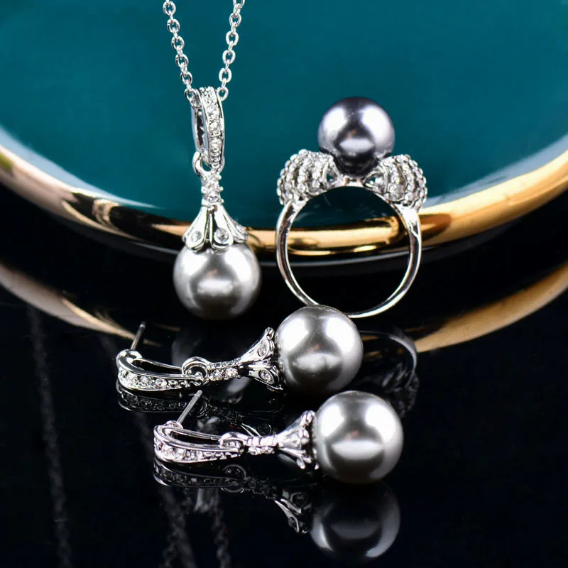 LEEKER 2020 горячая распродажа винтажный набор свадебных ювелирных изделий из