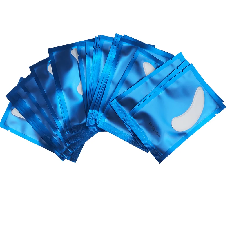 blue Новинка, 50 пар бумажных пластырей, накладки для ресниц под глазами, бумажные накладки для наращивания ресниц, накладки для глаз, наклейки, обертывания, инструменты для макияжа - Цвет: blue