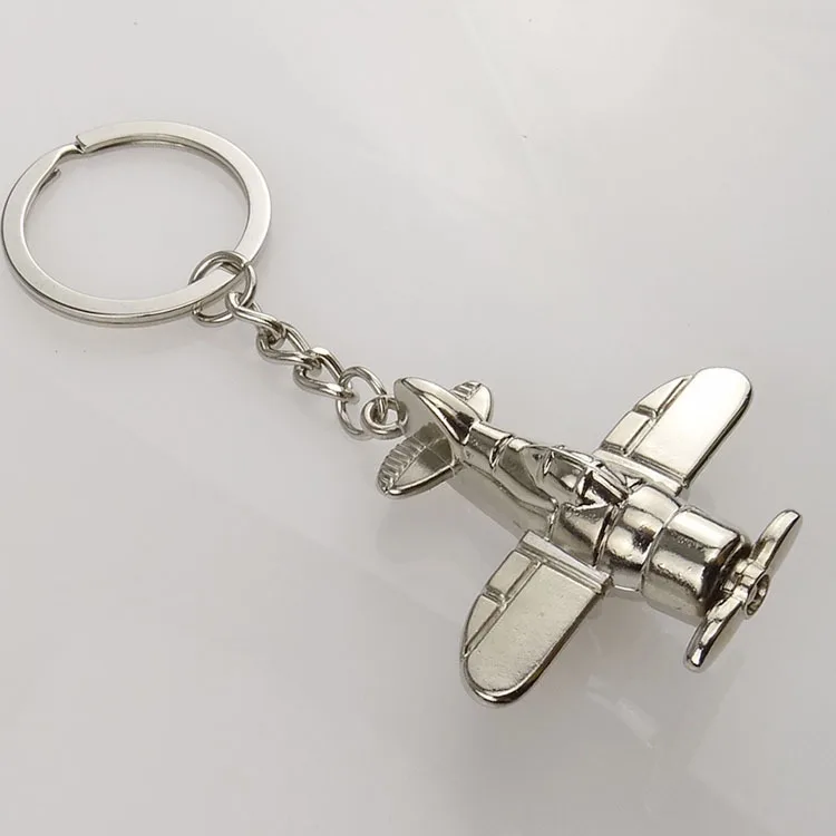 

Stereoscopic Fighter Keychain Stainless Steel Polished Creative Fashion Bag Car Pendant Exquisite Gift Key Ring Accessories