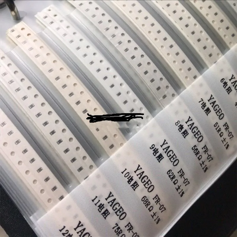Демонстрация 1206 SMD 1% демонстрация веса 170 значений * 25 элементов = 4250 0ohm a 10 M