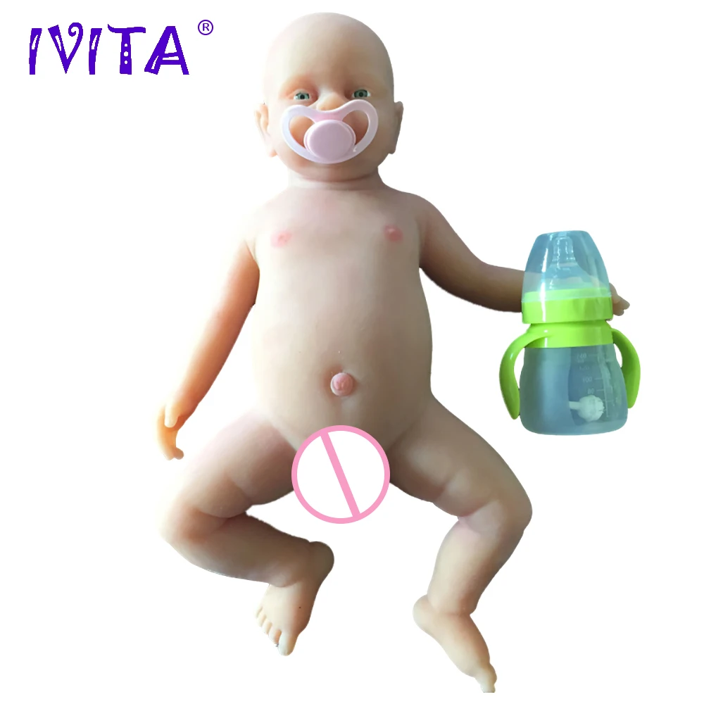 Отправка из США и Китая IVITA WB1502 18 дюймов 3800 г полностью силиконовая Реалистичная кукла реборн реалистичные Игрушки для маленьких мальчиков Глаза открываются