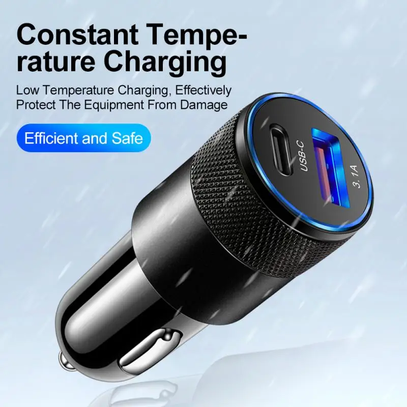 Car Charger 15W PD USB Cigarette Lighter Adapter 3.0 Fast Charging Type C USB Charger For IPhone 13 12 11 Pro Max Xiaomi Samsung images - 6