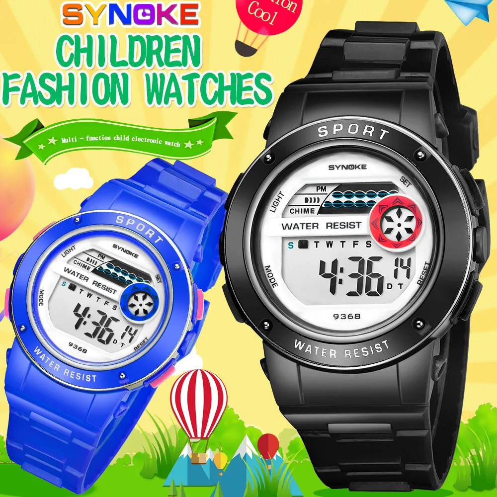 

SYNOKE Digital Watch For Kids Watches Boys Day Of The Week Luminous Alarm Clock Display Kids Gift regalos para fiestas de ninos