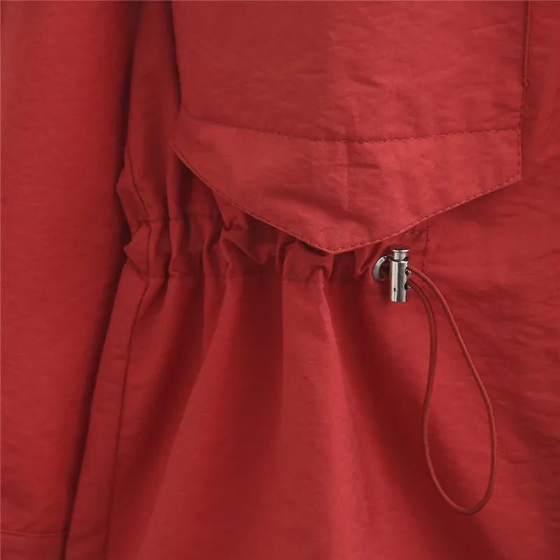 Женский Повседневный тренчкот размера плюс 4XL тонкая ветровка с поясом для весны