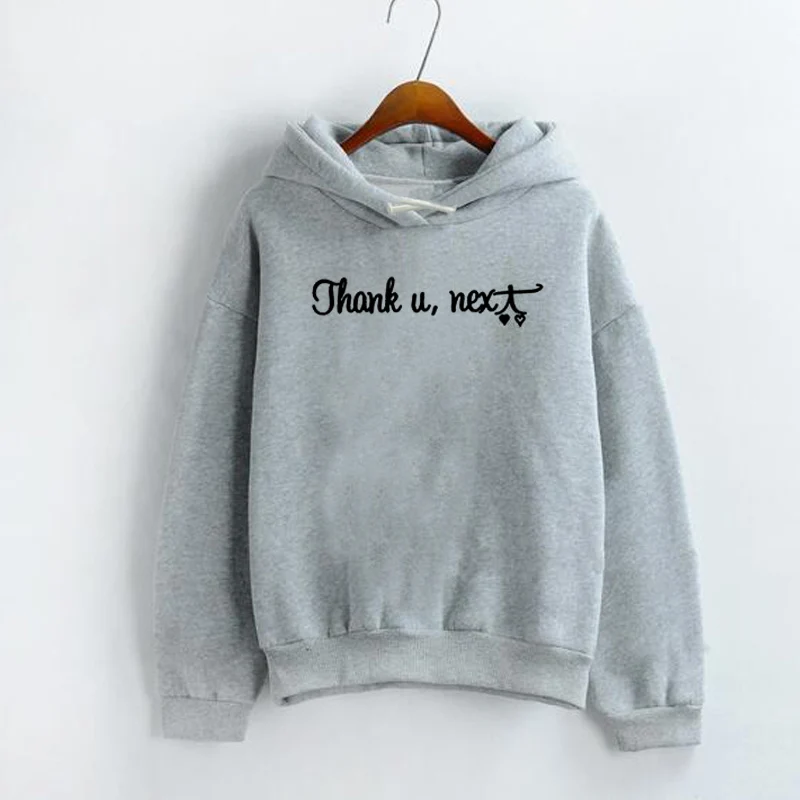 Женская толстовка с капюшоном надписью Thank U Next God Is A Woman|Женские толстовки и