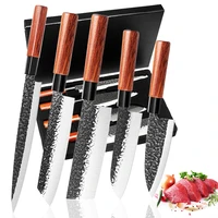 japanese chef knives set forged stainless steel meat cleaver salmon fish filleting santoku knife professional kitchen knife