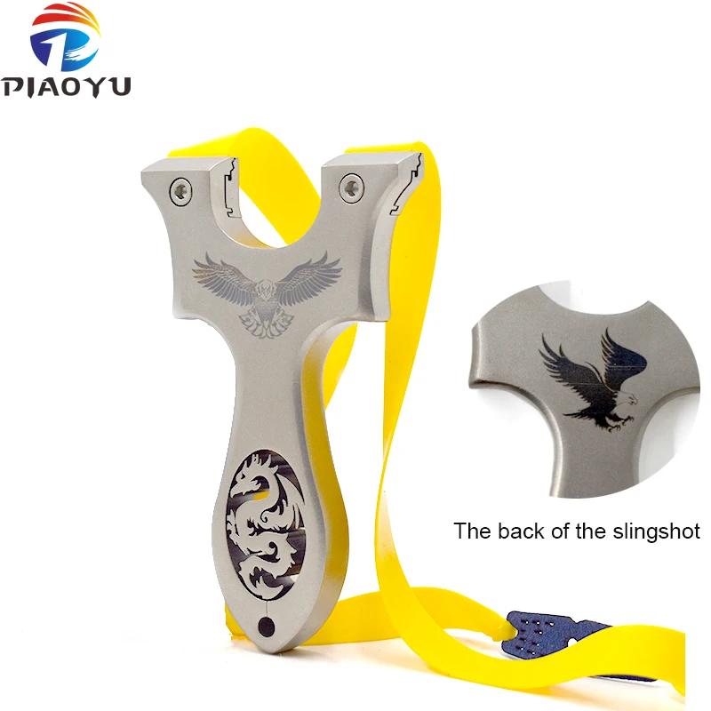 

High-strength Stainless Steel Slingshot Fast Compression Rubber Band Hollow Pattern Durable Competitive Shooting Catapult