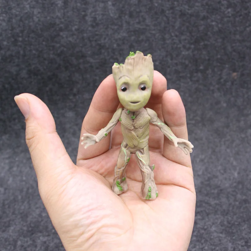 Groot Tiny Cute Baby Tree Man Stand Ver фигурку игрушки 10 см | Игрушки и хобби