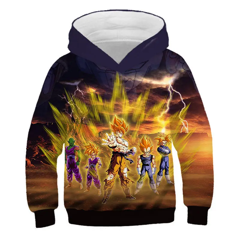 Аниме-Толстовка Dragon Ball Z Сон Гоку Детская толстовка с капюшоном с принтом «3D напечатаны кофты в стиле Харадзюку для детей, для мальчиков и девочек повседневные толстовки с капюшоном; пальто - Цвет: NT-477