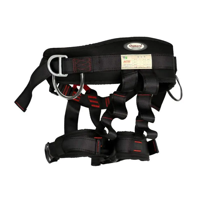 NTR 22kN черный Регулируемый ремень безопасности скалолазание веревочный