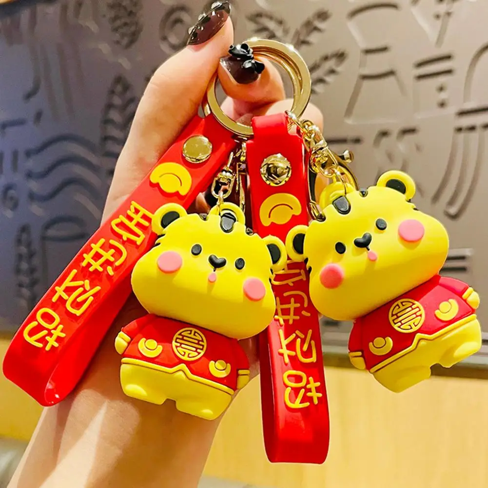 Key Chain Funny Mini Attractive Lovely Tang Suit Tiger Holder for Mobile Phone Pendant |