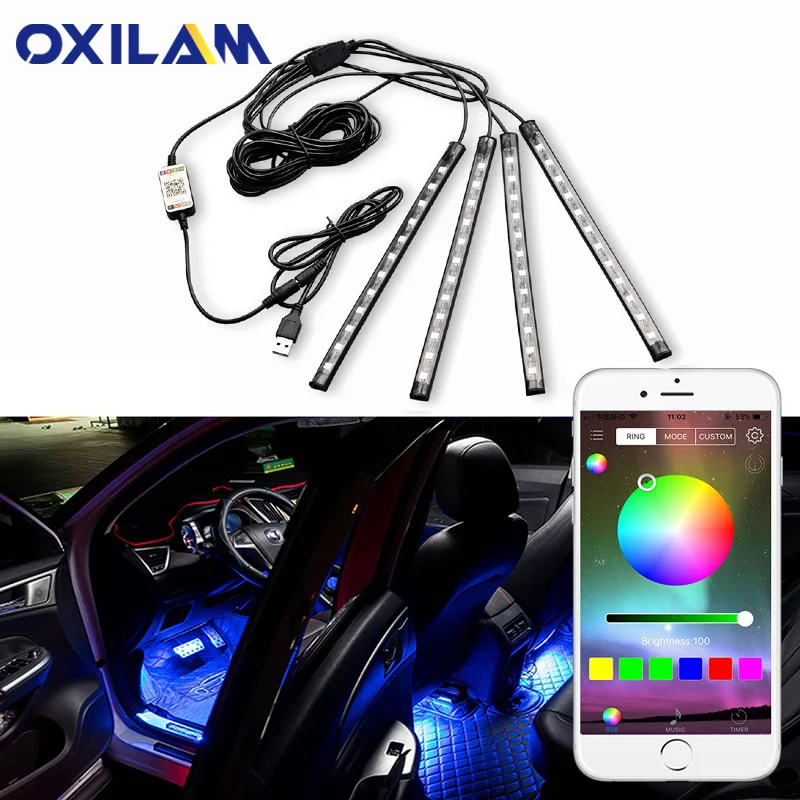 Светодиодный светильник для автомобиля декоративная лампа Volkswagen VW Passat B6 Golf Touran