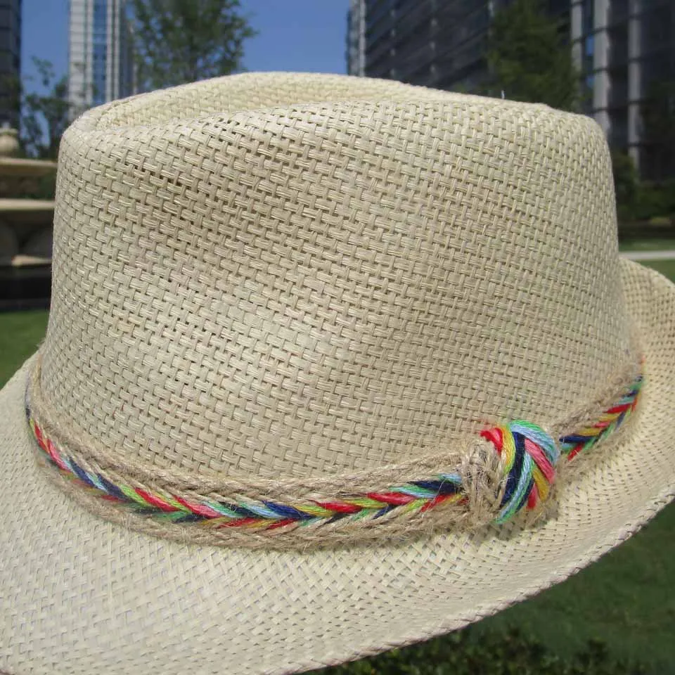 Летняя шляпа унисекс от солнца Повседневная Соломенная для отдыха женская