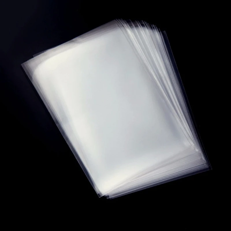 100Pcs Clear Transparent Ultra Super Card Protector Flashing Film Holographic Idol Photo Sleeves Cover | Спорт и развлечения