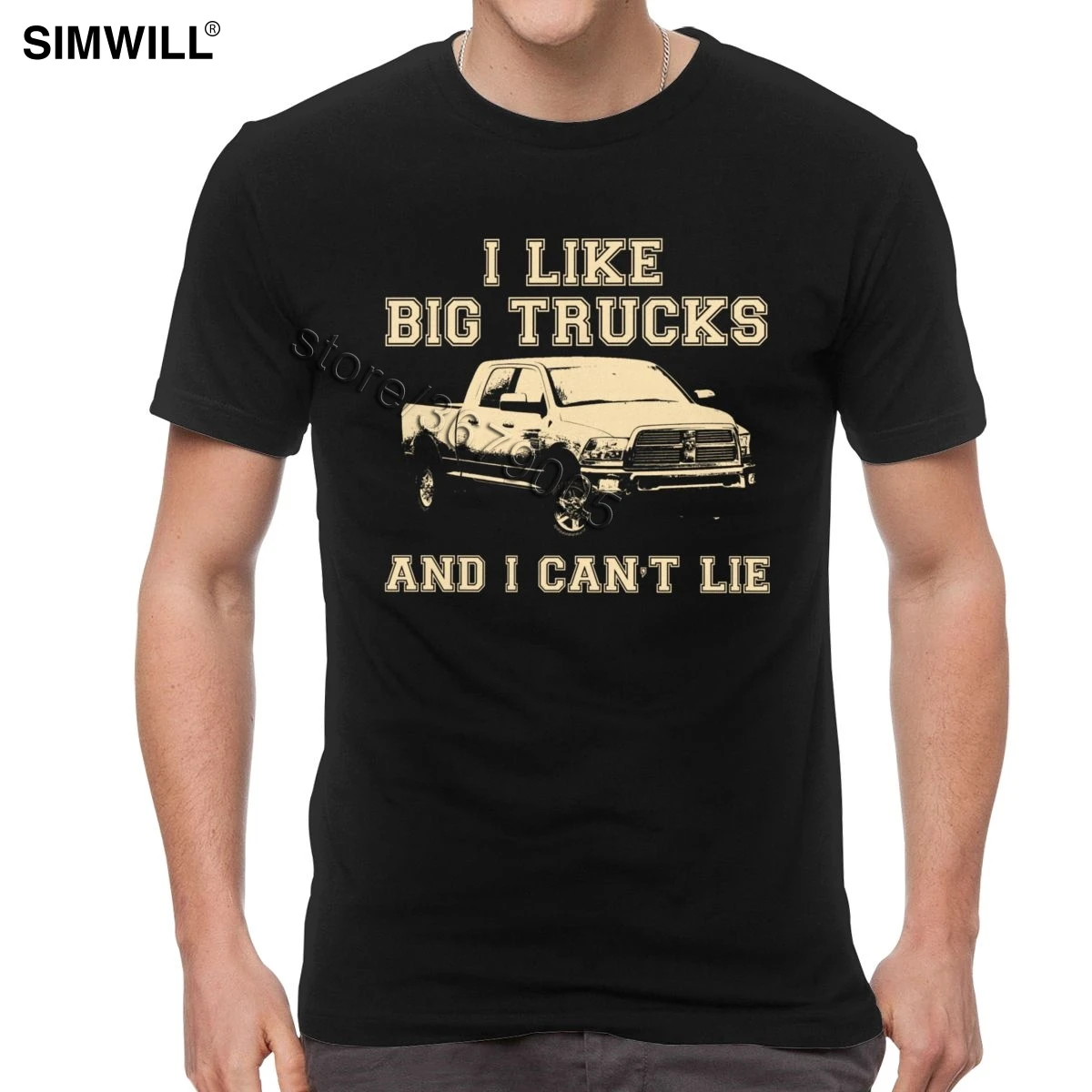 Футболка I Like Big Truck мужская с коротким рукавом повседневная хлопковая тенниска