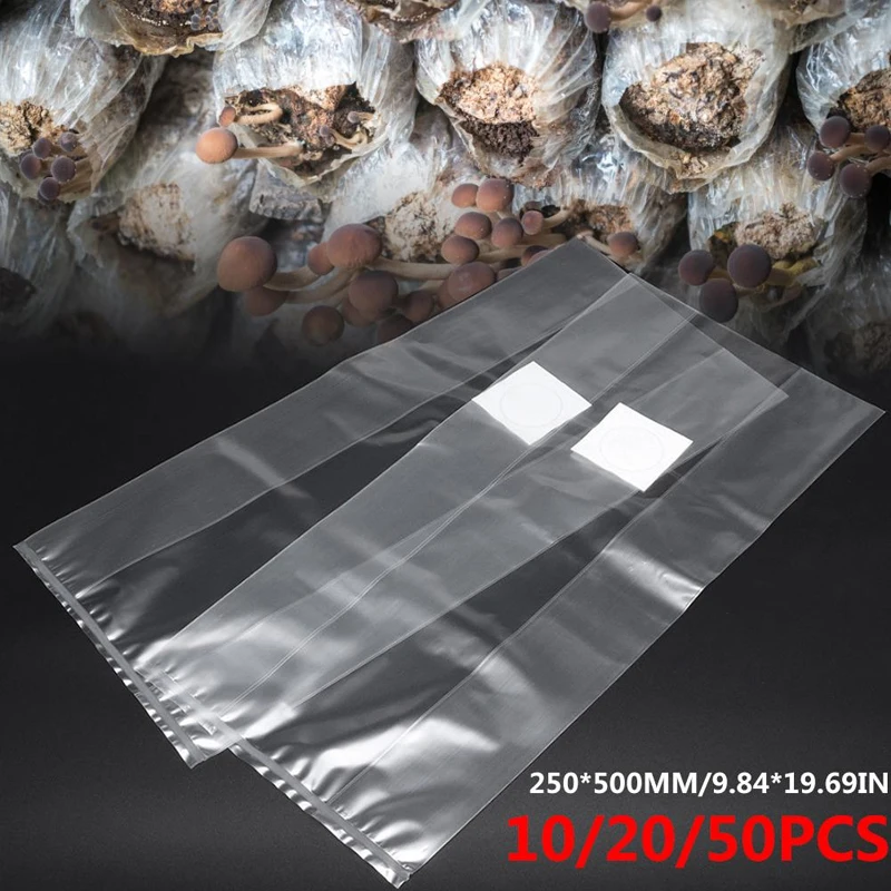 

10/20 PCS Mushroom Strain Growing Bag High Temperature Horticultural Plant Bag Resistant Bacteria Edible Fungus Cultivation Bag