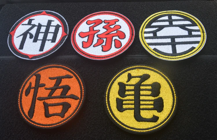 Китайские слова Вышивка Аппликации значки эмблема мультфильм военная армия 7 5 см