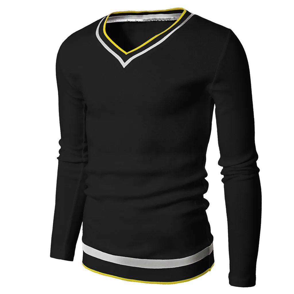 Мужской свитер модный осенний зимний теплый тонкий хлопок Повседневный пэчворк