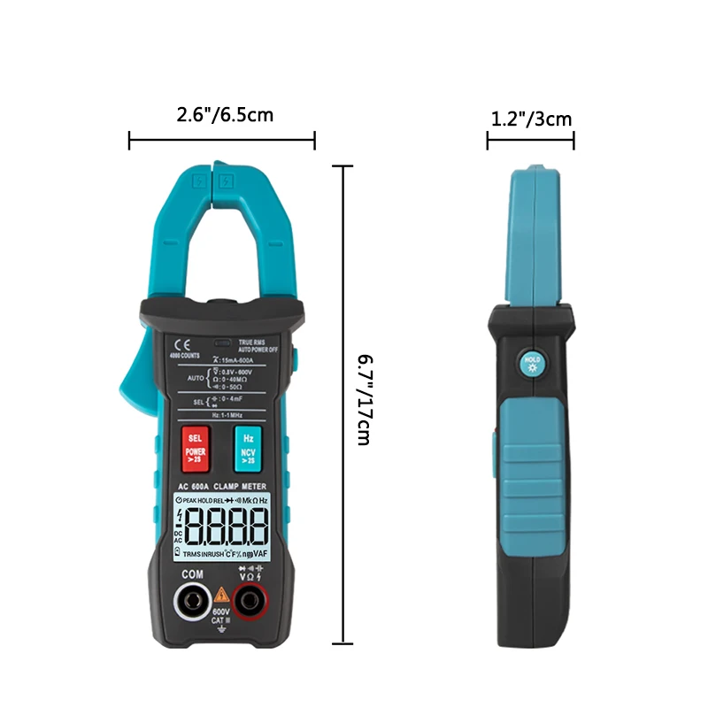 ST204 ЖК цифровой клещи мультиметр 4000 отсчетов AC/конденсатор постоянного тока