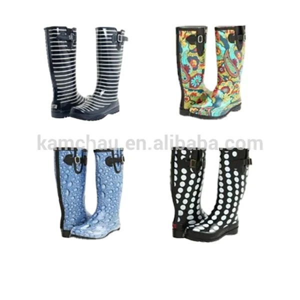 

Fashionable big calves custom logo women's rain boots in snow