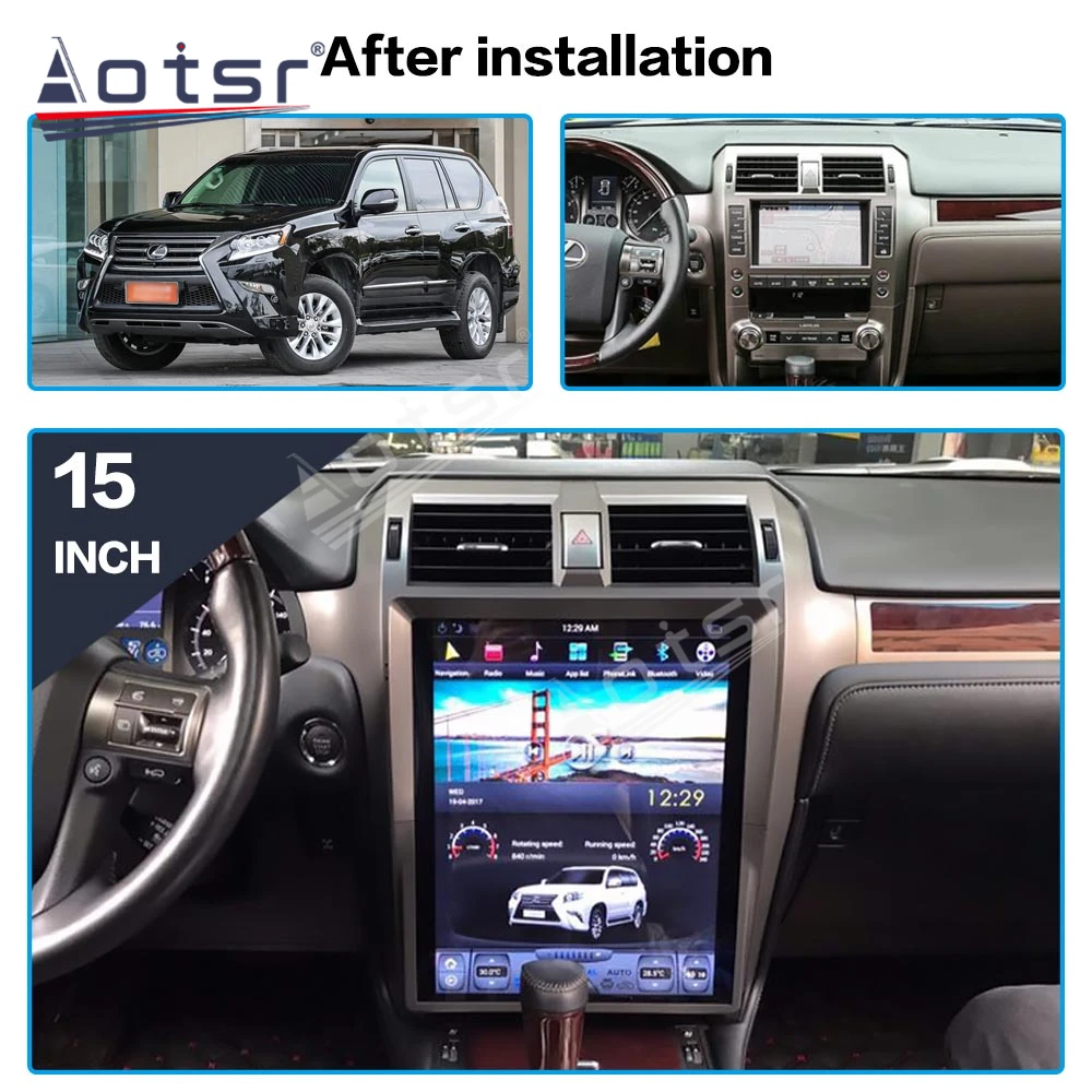 Головное устройство DSP HD для Lexus GX460 GX400 2010-2016 в стиле Tesla Android 9 0 4 ГБ 64 PX6