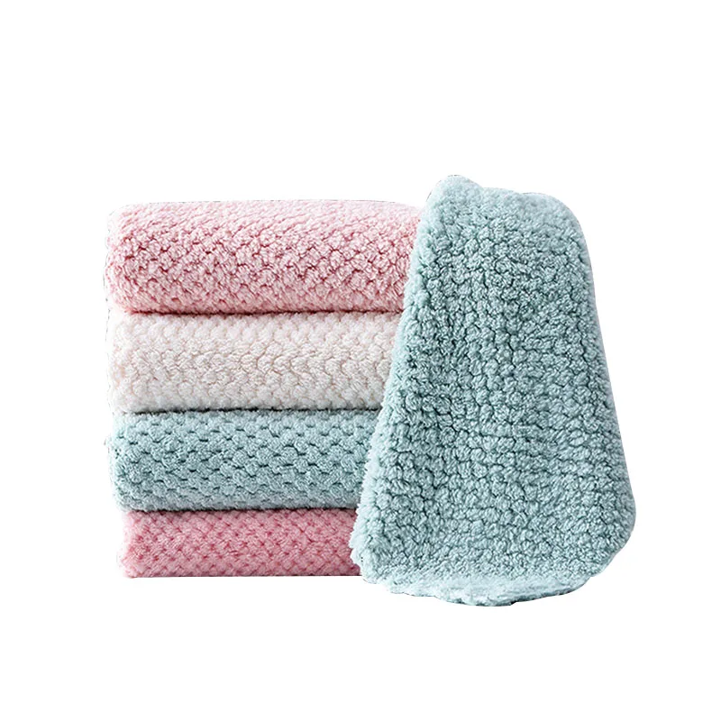 

Microfiber Kitchen Towels Cleaning Cloths Super Absorbent Dish Cloth Anti-grease Wipping Rags Non Stick Oil Kitchen Dish Towel
