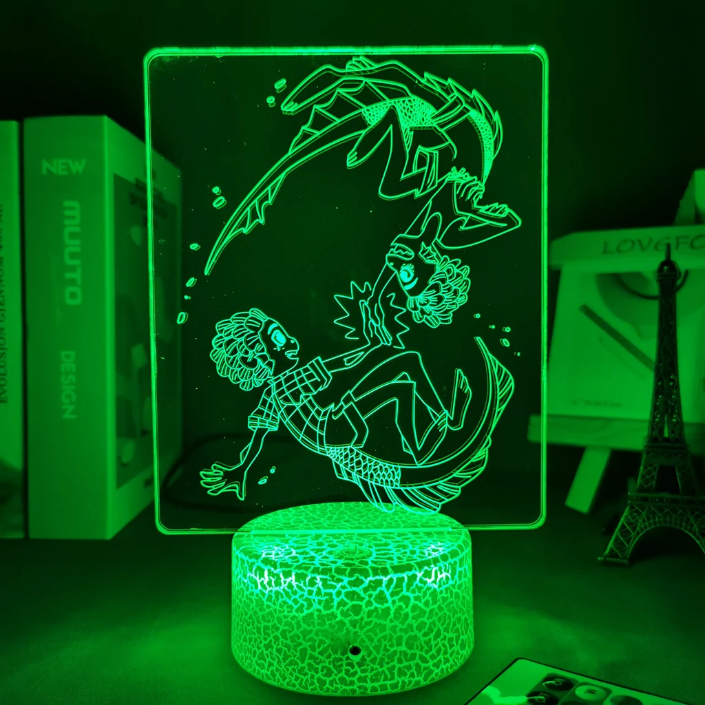 

Manga Luca Alberto Sea Monster Anime Figure LED Night Lights Led Panel Lights 3D Lamp Cute Room Decor Gift For Friends