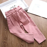 girls loose casual pants korean childrens baby stretch cotton radish pants 2021spring and autumn new