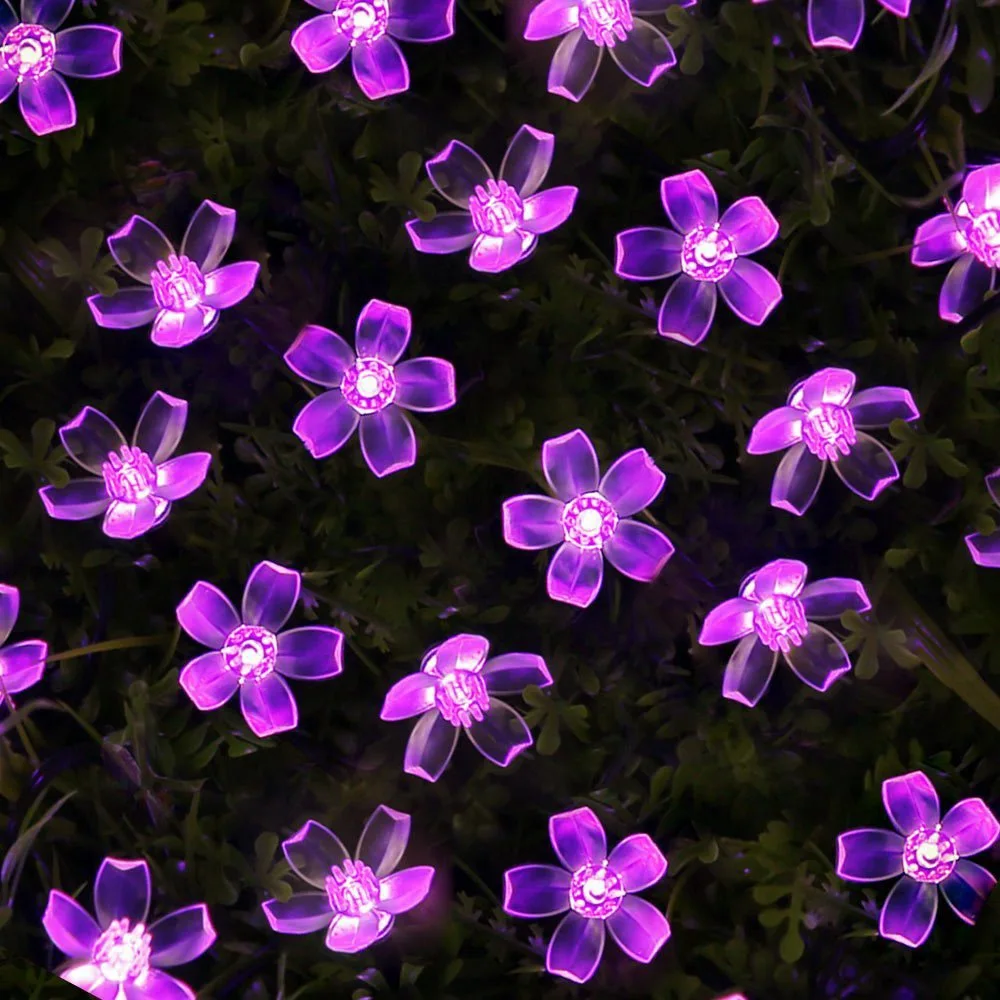 

10/20Led Cherry Blossom Garland Fairy Lights Wedding Garden Decoration Outdoor Led Lights String Christmas Holiday Lighting Lamp