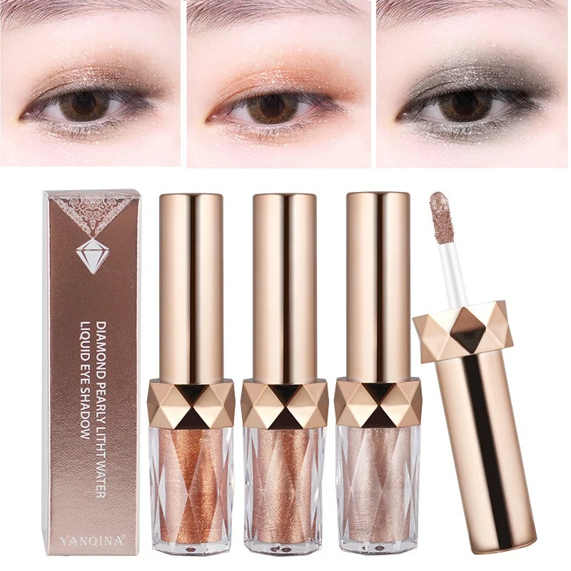 6 цветов жидкие мерцающие тени для век с блестками водостойкие стойкие жирные