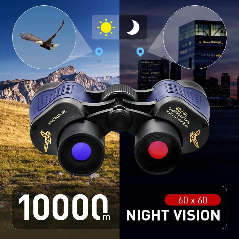 

Binoculars 60X60 Telescope Powerful Night Vision Binoculars Professional Long Reach Binoculars for Hunting Professional Telescop