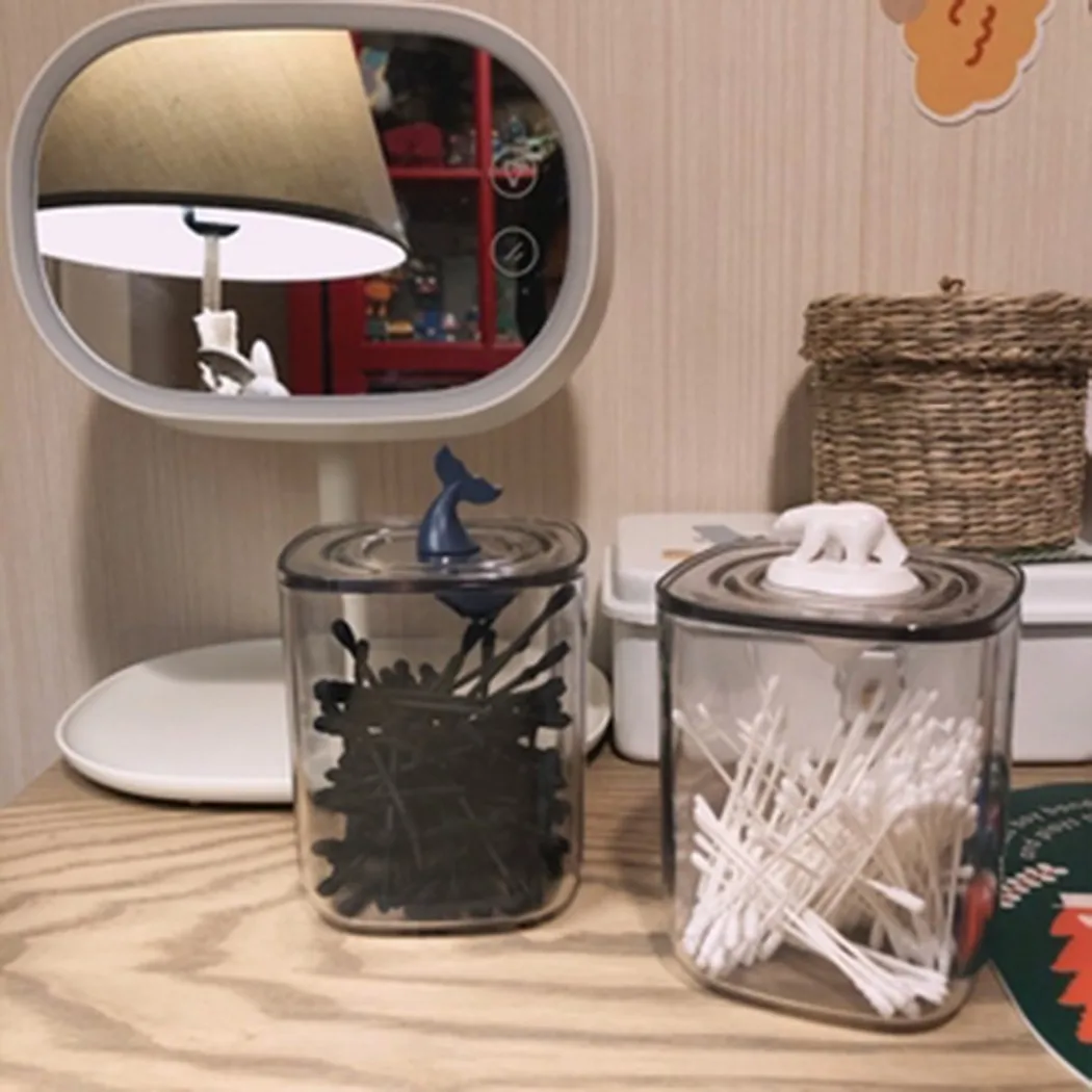 

Animal Storage Box Desktop Dustproof Storage Box Cotton Swab Box For Home Storage And Organization
