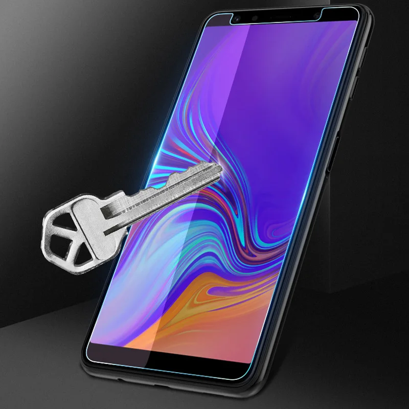 Прозрачное закаленное защитное стекло для Samsung Galaxy A7 2018 6 0''|Защитные стёкла и