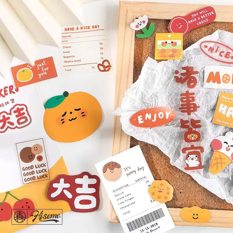 

4 Kinds Of Stickers Package Lucky Knock On The Door Fresh And Lovely Hand Account DIY Material Decoration Stickers Stationery