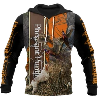 new pheasant hunting 3d full set printed hoodie mens hoodie unisex street zipper pullover casual jacket sweatshirt