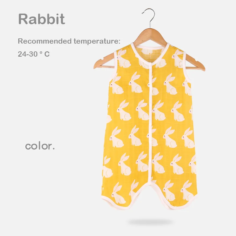 Rabbit OLOEY/ хлопок, детский тонкий жилет для сна, спальный мешок, летний комплект белья, спальные мешки для новорожденных, Детские Мультяшные ножки унисекс, отдельно - Цвет: Rabbit