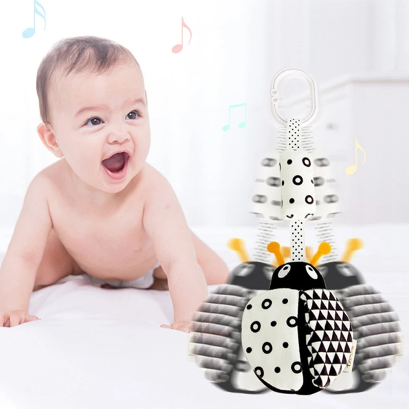 

Cartoon Animal Stuffed Hanging Rattle Toy with Wind Chimes Baby Bed Crib Car Seat Travel Stroller Soft Plush Toys Birthday