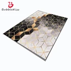 Модный ковер для гостиной, в европейском стиле, с золотыми линиями, нескользящий ковер для спальни с геометрическим узором