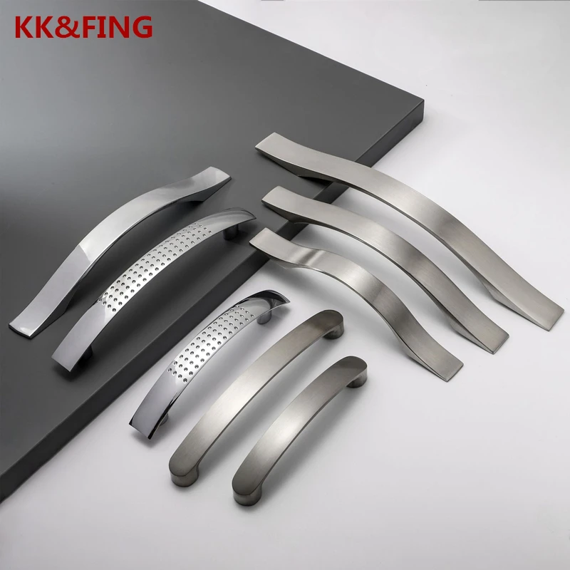 

KK&FING 1PC Chrome Aluminum Alloy Cabinet Knobs and Handles Drawer Pulls Kitchen Cupboard Door Knob Furniture Handle Hardware