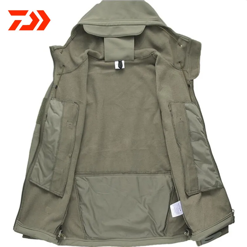 

2021 New Autumn Winter DAIWA Dawa Fleece Warm Fishing Jacket Winter Fishing Clothes Waterproof Breathable Fishing Clothing 228#