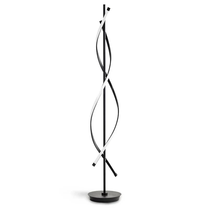 Modern Creative Design Floor Lights Nordic DNA Shade Black White Floor Lamp Standing Light for Living Room Bedroom Foyer Bar