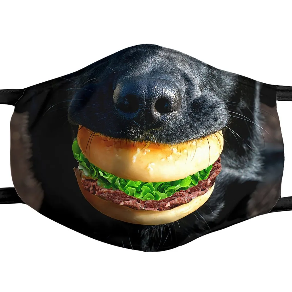 1 шт. маска для лица с изображением собаки рта милые домашние маски принтом