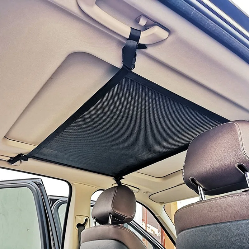 Car Net Pocket Storage Ceiling Roof Cargo in The Trunk Interior Bag For Auto Container Universal Multifunction Accessories |