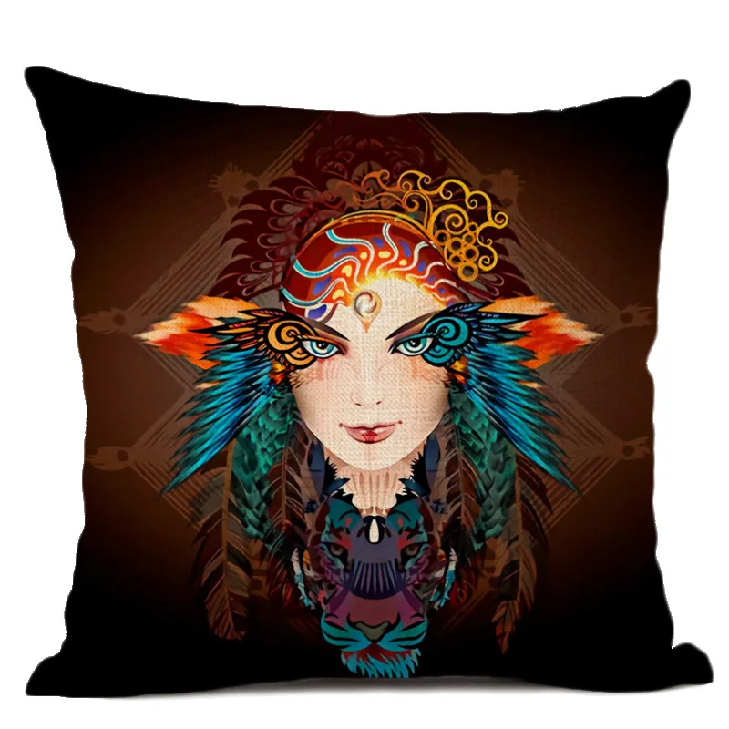 Популярная декоративная наволочка для подушки портретная картина маслом