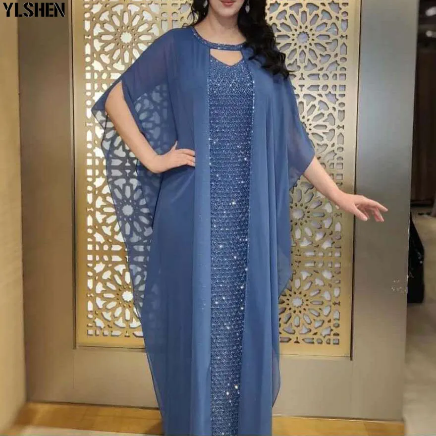 Платье Дашики в африканском стиле длинное платье с блестками и бриллиантами