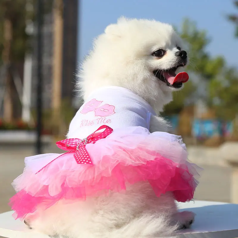 

Pet Dog Clothes Spring/Summer Clothing Cat Clothes Pet Skirt Pet Clothes Lip Gauze Dress Princess Dress